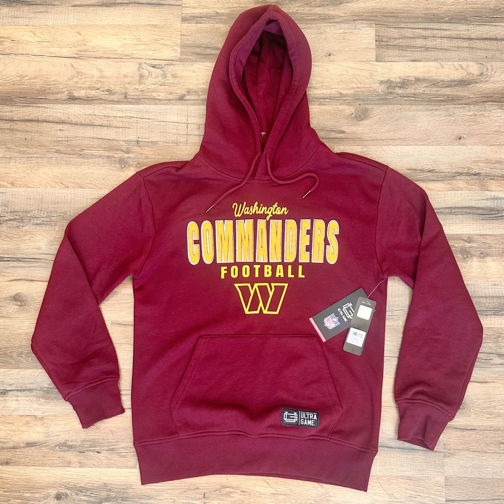 NFL Washington Commanders Maroon Men’s Hoodie Sweatshirt Size Small NWT